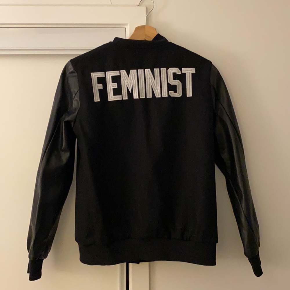 Hilary Macmillan Black Varsity Jacket Sz Small